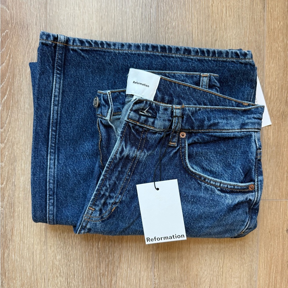 Reformation Eden Mid Rise Wide Leg Jeans